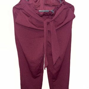 Maroon Office Pants